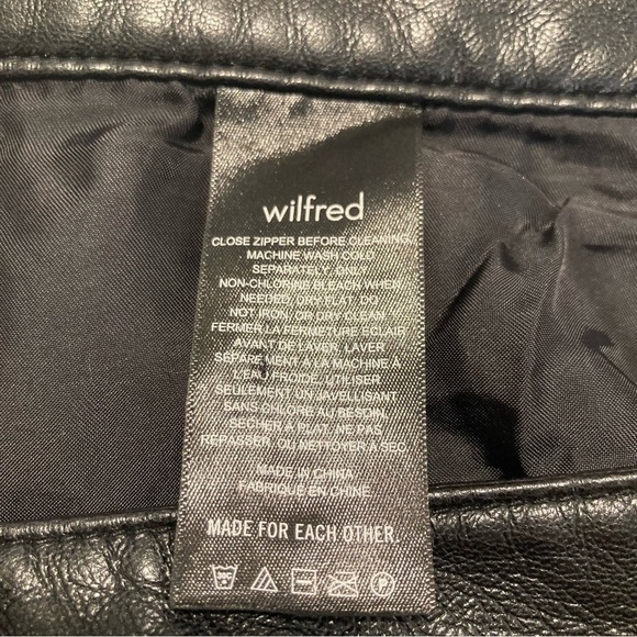 WILFRED Sz 16 Vegan Leather High Rise  Pockets Pants By Aritzia - Picture 4 of 11